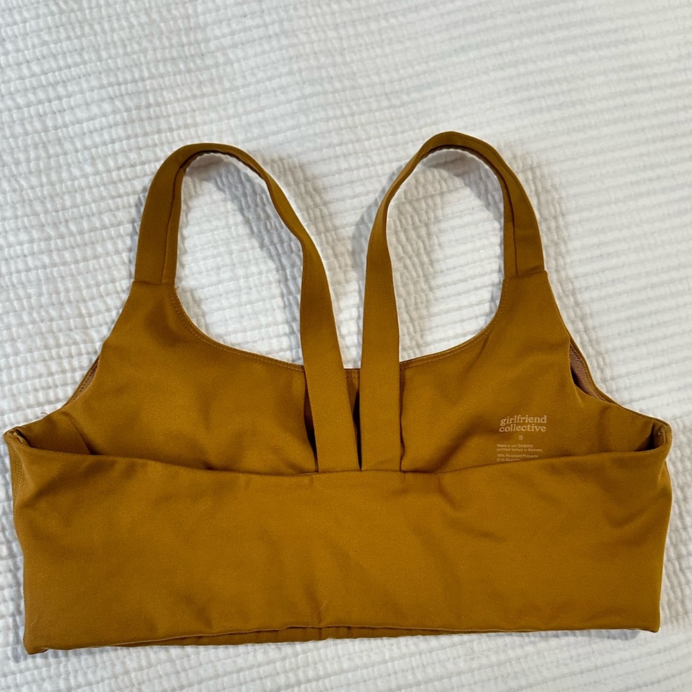 Girlfriend Collective mustard sports bra - Picture 2 of 4